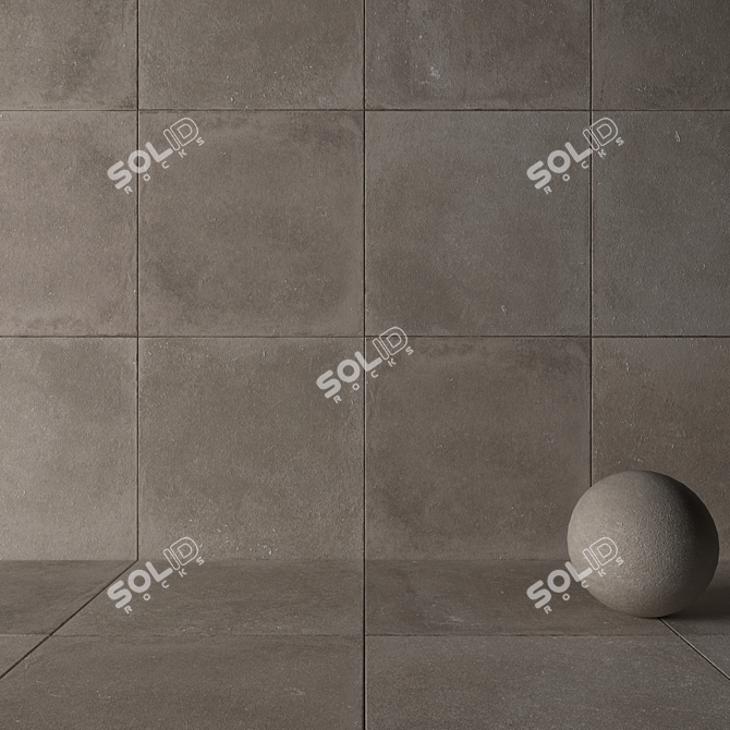 Flaviker Nordik Stone Sand - 120x120: Elegant Multi-Texture Floor 3D model image 3