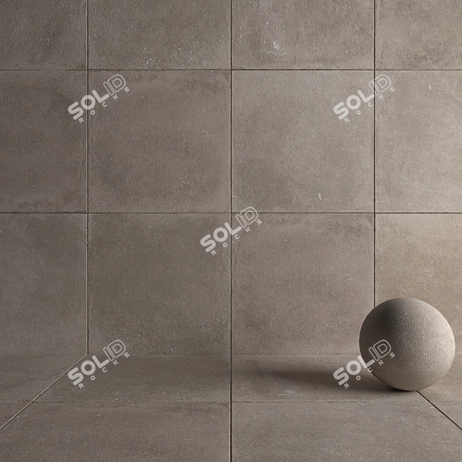 Flaviker Nordik Stone Sand - 120x120: Elegant Multi-Texture Floor 3D model image 4