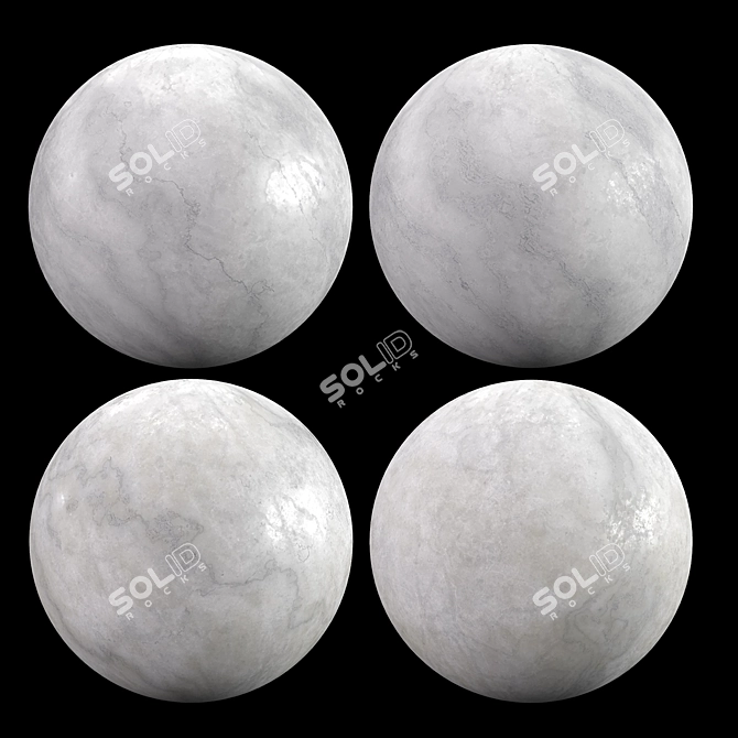 Premium White Calacatta Marble Texture 3D model image 2