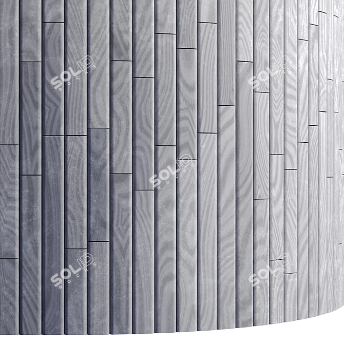 Striped Wood + Light Panels: PBR 4K Textures, 2 Mats 3D model image 4