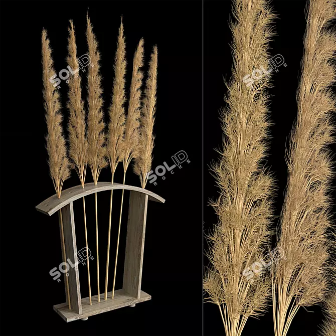 Elegant Pampas Stand: 6 Varieties 3D model image 1