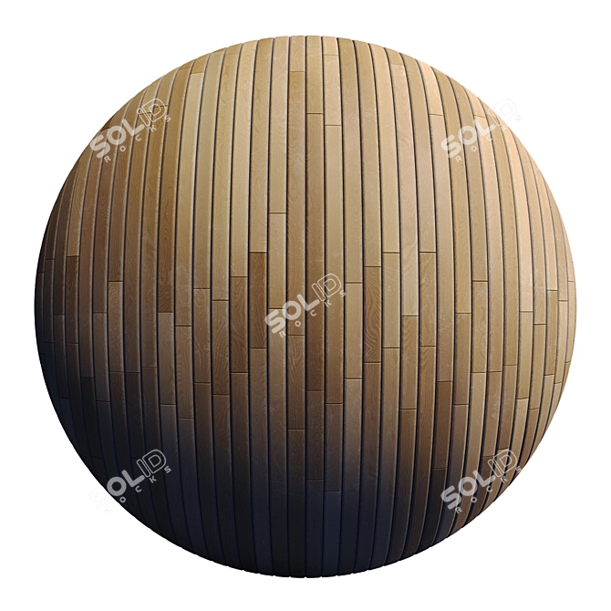 Striped Wood + Light Panels: High-quality PBR Textures 3D model image 2