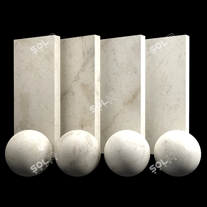 Botticino Italian Marble: Premium Texture 3D model image 1