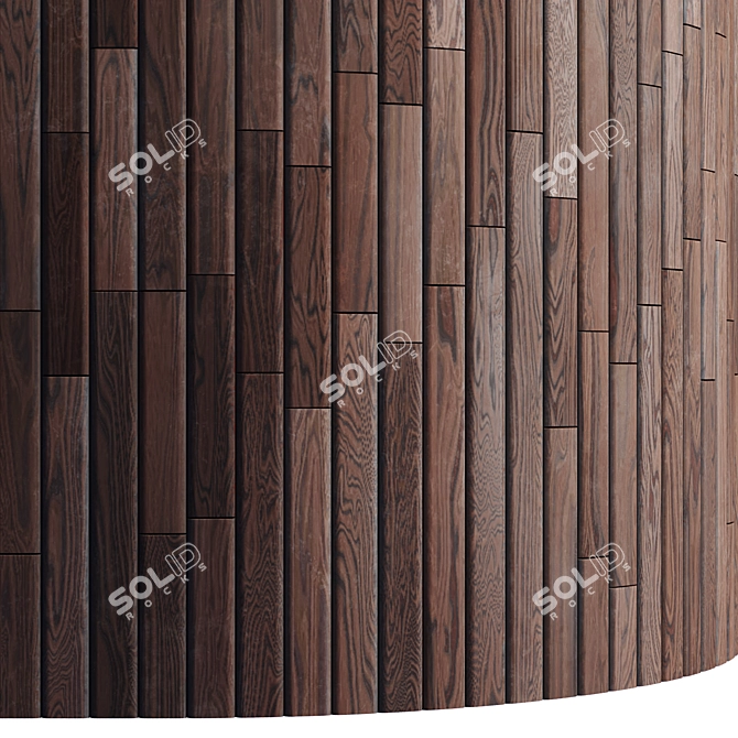 Striped Wood Light Panels: PBR 4K, 2 Mats 3D model image 4