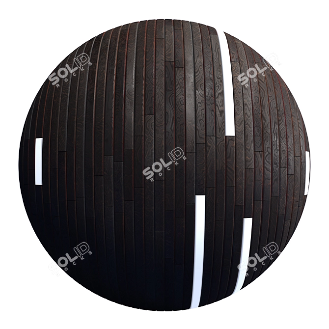 Striped Wood + Light Panels: High Res Textures & 3D Files 3D model image 3