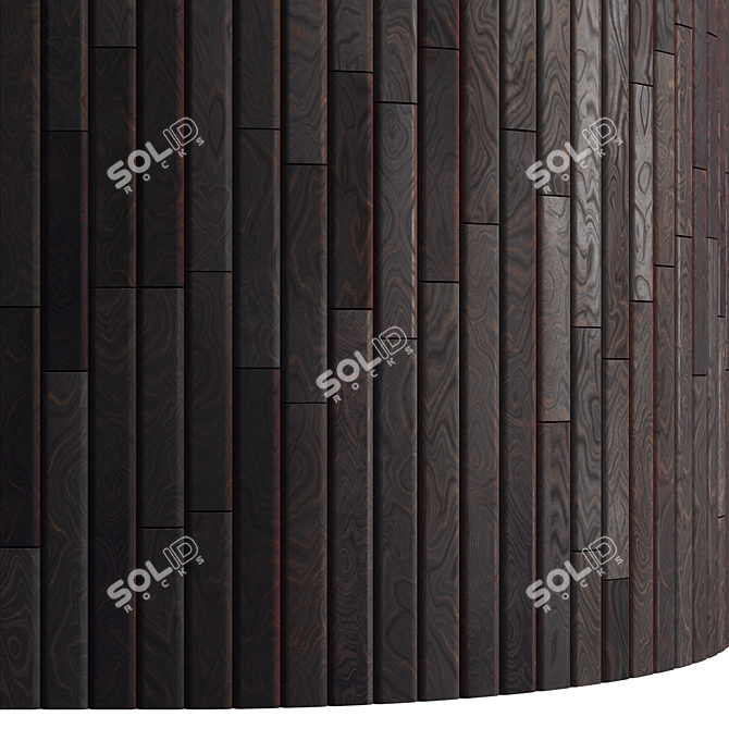 Striped Wood + Light Panels: High Res Textures & 3D Files 3D model image 4