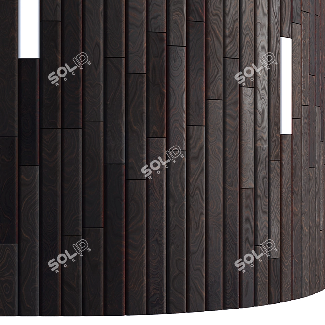 Striped Wood + Light Panels: High Res Textures & 3D Files 3D model image 5