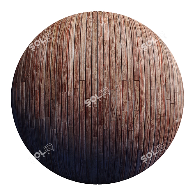 Striped Wood + Light Panels: 4K PBR Textures 3D model image 2