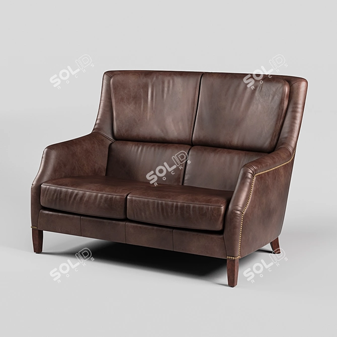 Chic Chelsea Double Sofa 3D model image 1