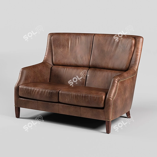 Chic Chelsea Double Sofa 3D model image 2