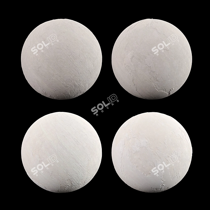 Natural Sandstone Beige Stone Texture 3D model image 2