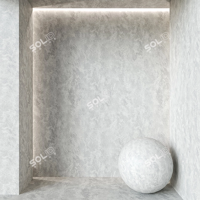 Seamless Decorative Plaster in PANTONE Colors 3D model image 1