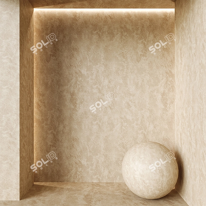 Seamless Decorative Plaster in PANTONE Colors 3D model image 2