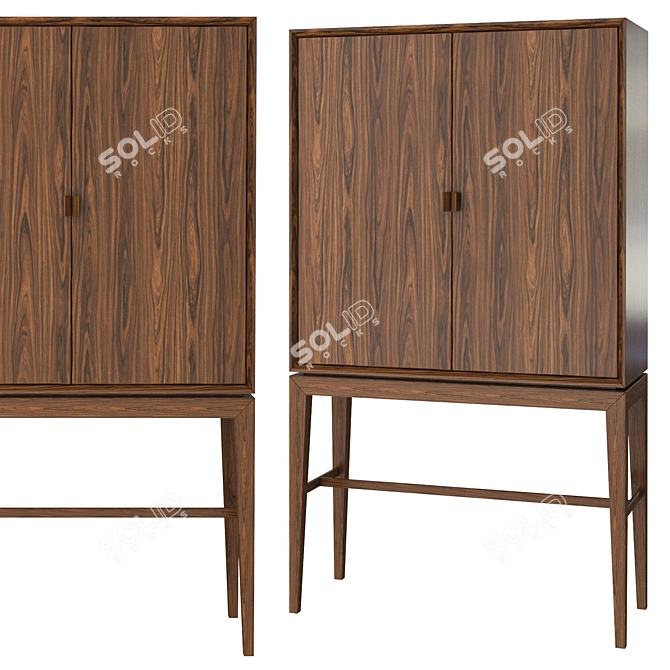 Elegant Verfine Wardrobe - Compact, Spacious, Stylish 3D model image 1