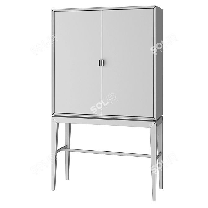 Elegant Verfine Wardrobe - Compact, Spacious, Stylish 3D model image 2