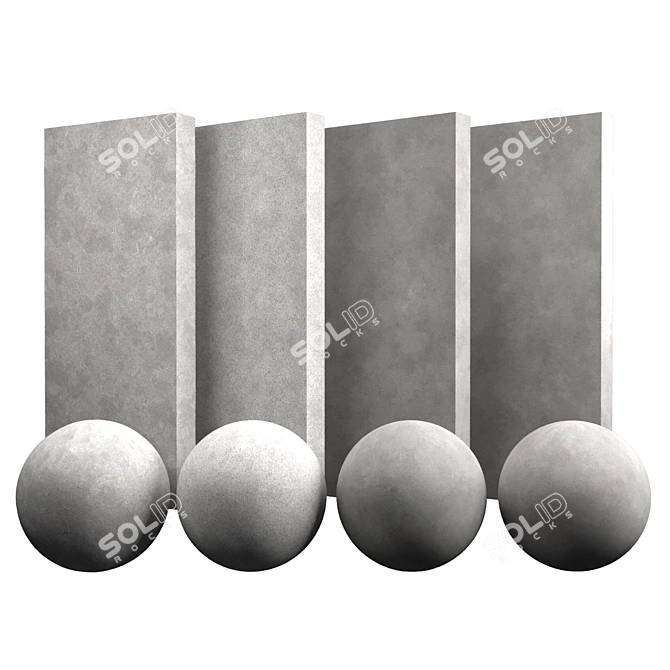 Sandstone Gray Stone Texture 150x150cm 3D model image 1