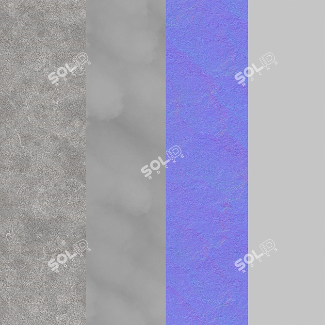 Sandstone Gray Stone Texture 150x150cm 3D model image 3