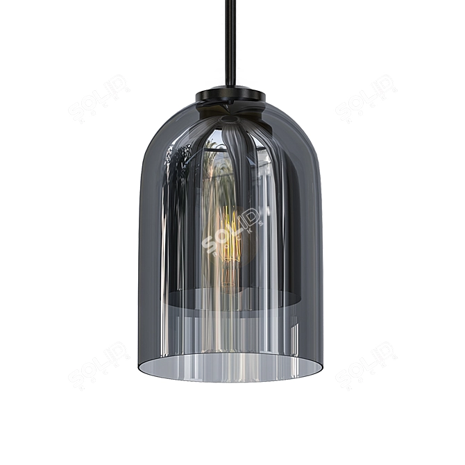 Double Glass Pendant Light: Aria 3D model image 1