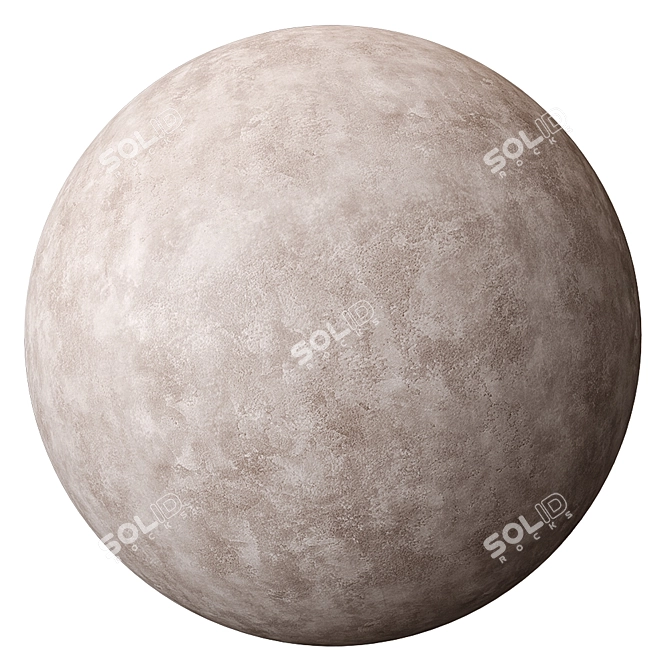 Seamless Gray Plaster Texture 3D model image 4