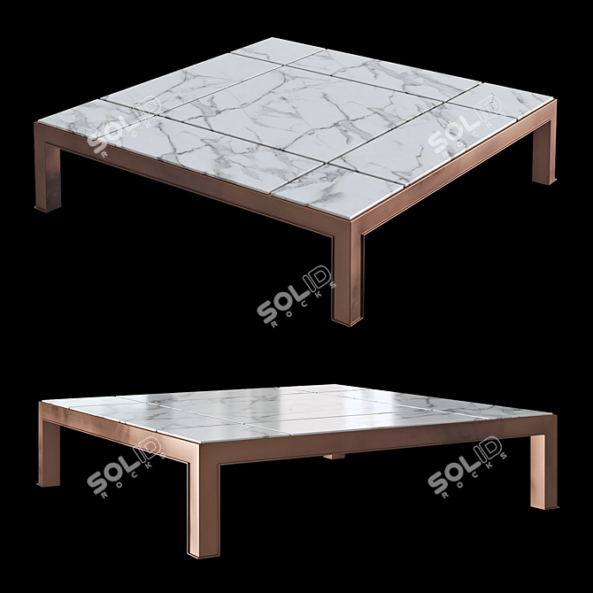 Eichholtz Tardieu: Antique Brass Coffee Table 3D model image 1