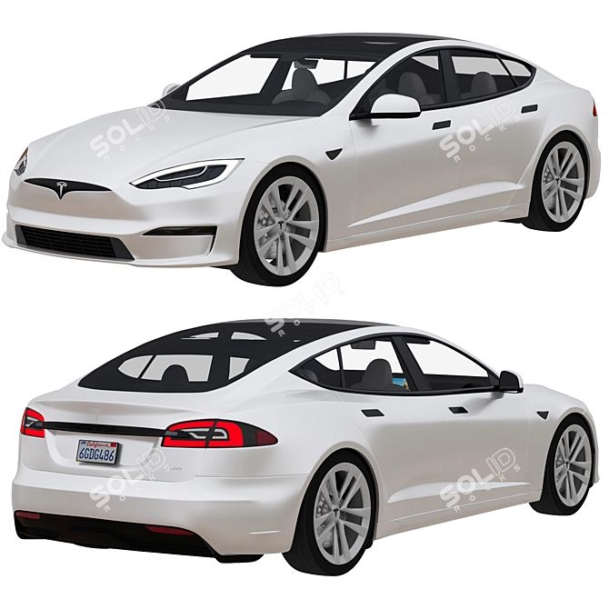 Tesla Model S 2021: Revamped Design, Enhanced Performance 3D model image 5