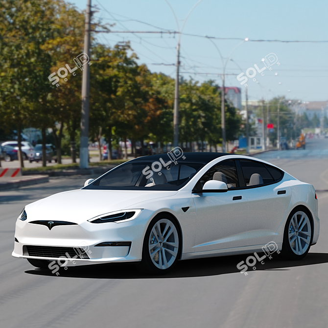 Tesla Model S 2021: Revamped Design, Enhanced Performance 3D model image 14