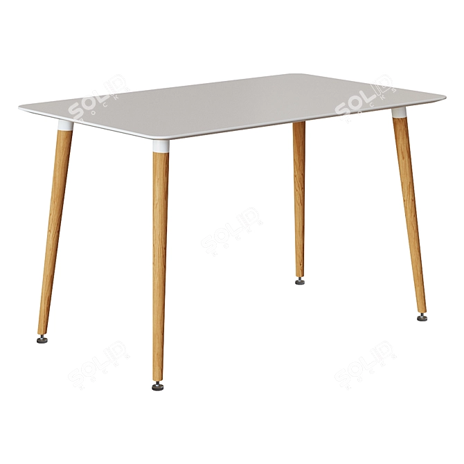 Elegant Daw Dining Table 3D model image 1