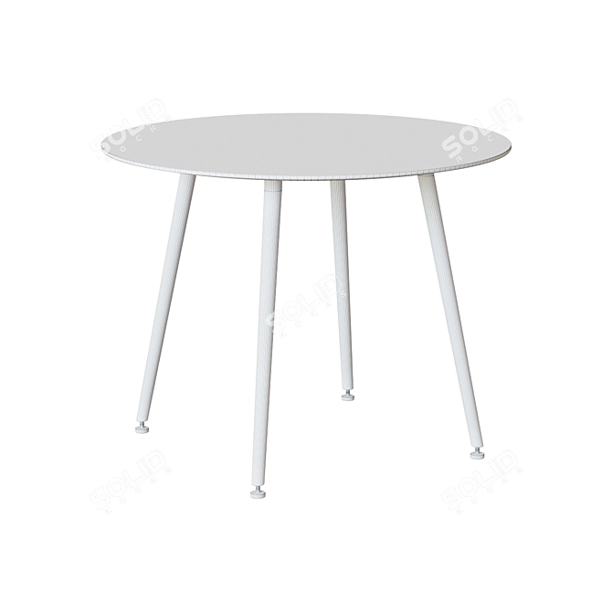 Daw Roundtable: Modern Style, White 3D model image 2