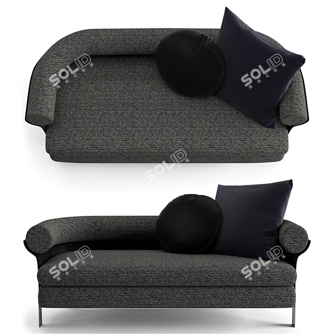 Elegant Minotti Mattia Lounge Sofa 3D model image 1
