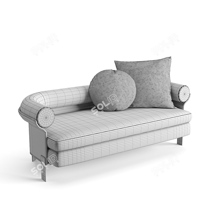 Elegant Minotti Mattia Lounge Sofa 3D model image 5