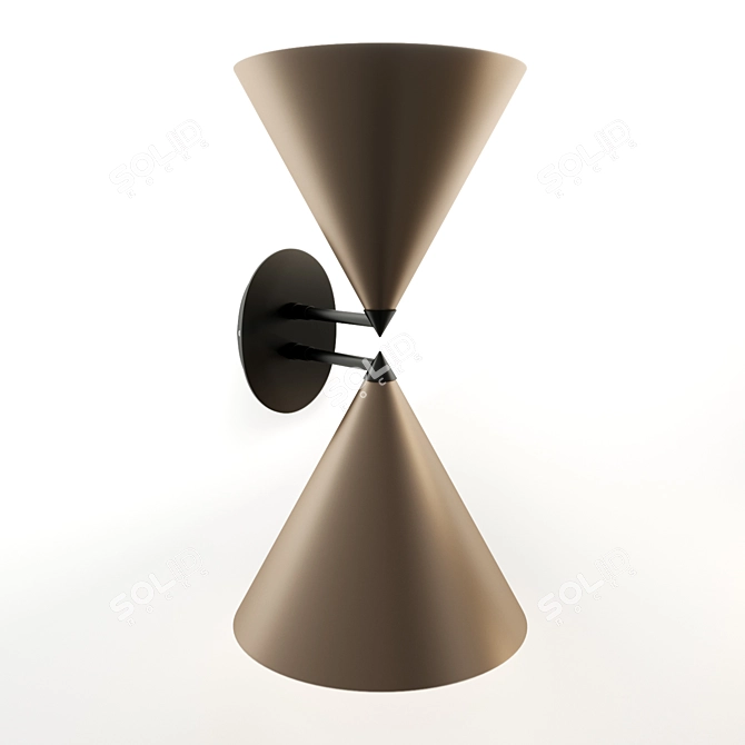 Double Cone Sculptural Luminaire: Moke 3D model image 3