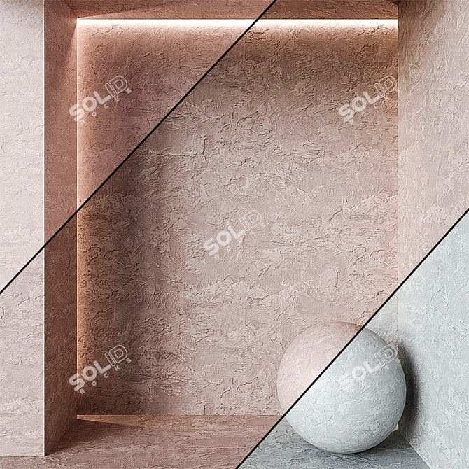 Elegant Plaster Texture #42 3D model image 1