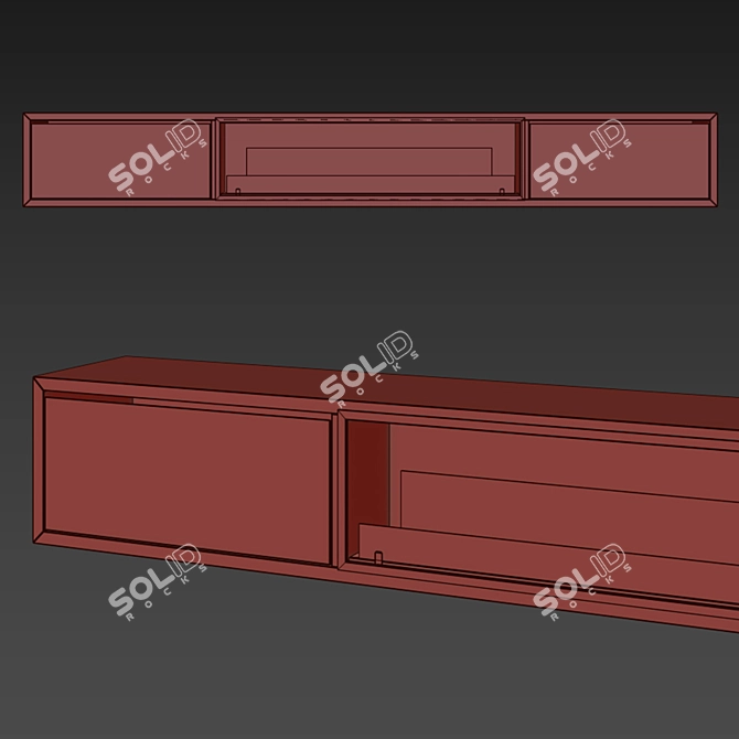 Multifunctional Biofire TV Cabinet 3D model image 2