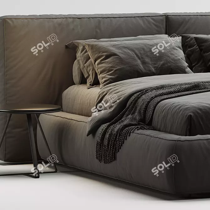 Bonaldo Fluff Bed: Plush Comfort for Dreamy Nights 3D model image 3