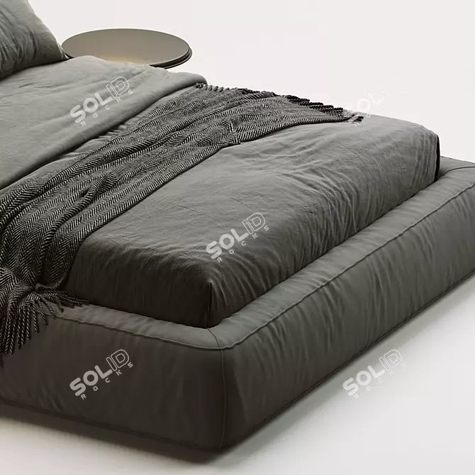 Bonaldo Fluff Bed: Plush Comfort for Dreamy Nights 3D model image 4