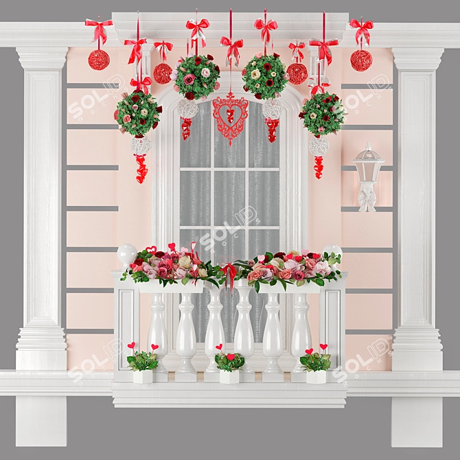 Title: Valentine's Day Decor Set 3D model image 1