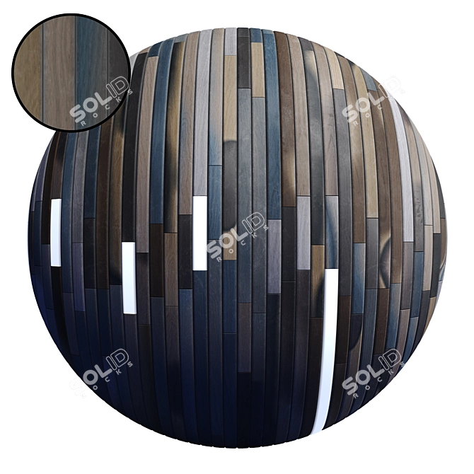 Striped Wood + Light Panels: High Quality Textures & 3D Files 3D model image 1