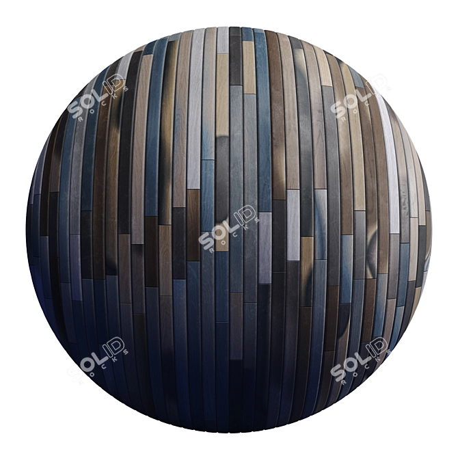 Striped Wood + Light Panels: High Quality Textures & 3D Files 3D model image 2