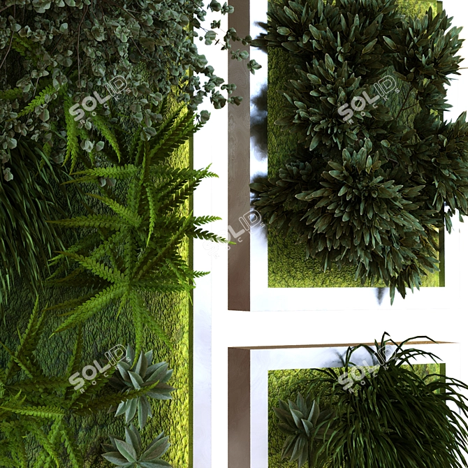 Eco Green Wall Decor Set 3D model image 3