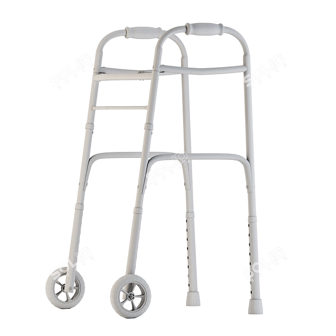 Foldable Medical Walker Equipment 3D model image 5