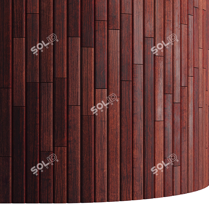 Striped Wood Light Panels: PBR 4K 2 Mats 3D model image 4