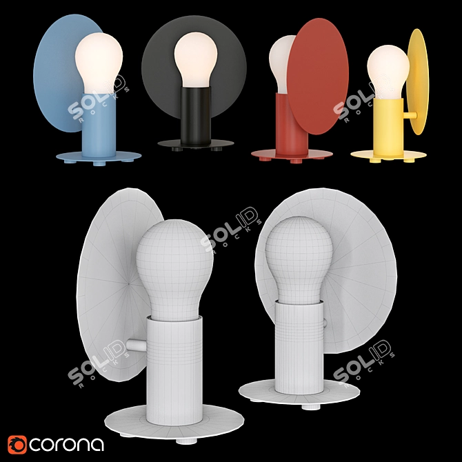 Joyful and Versatile Angel Table Lamp 3D model image 2