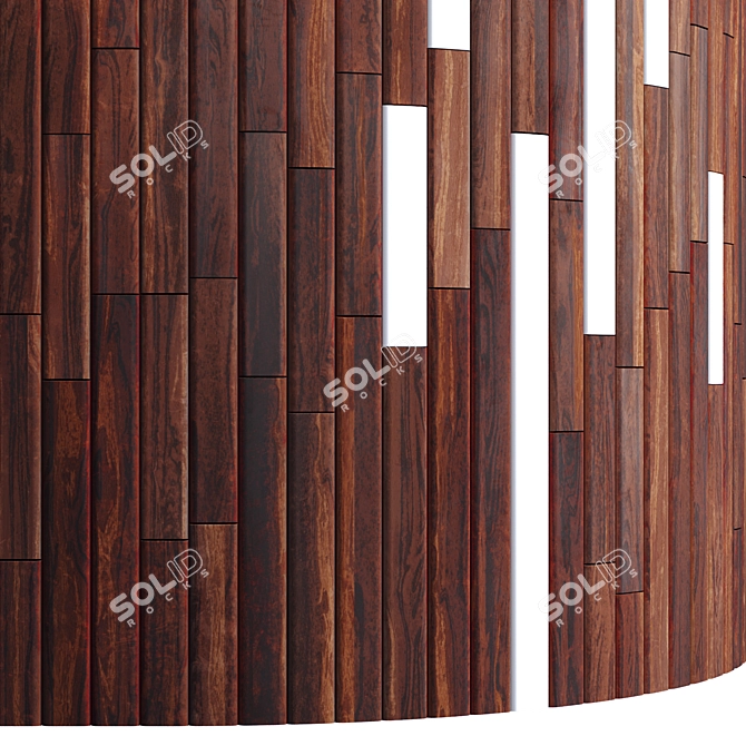 Striped Wood + Light Panels - High-Quality 4K Textures & 3D Files 3D model image 5