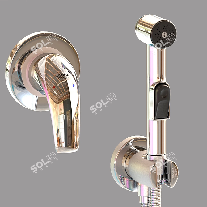 Luxury Grohe Mixer Set 3D model image 2