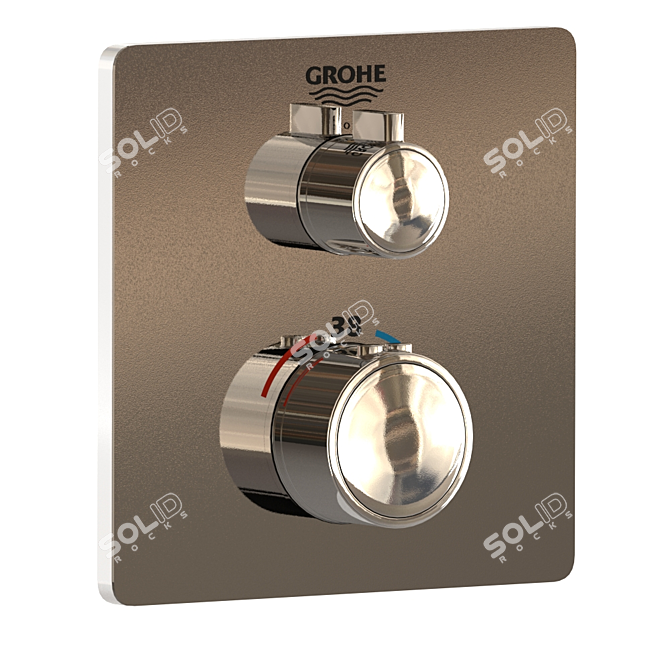 Luxury Grohe Mixer Set 3D model image 4