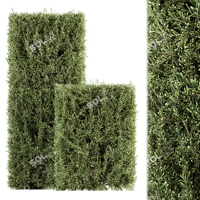 Precision Bush Set 19: Effortless Wall Needle 3D model image 2