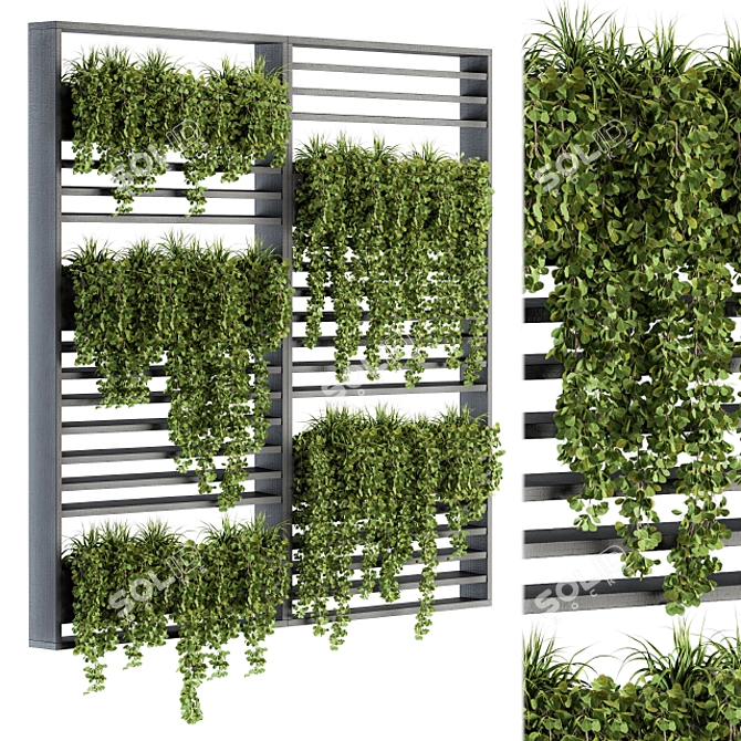 Vertical Wall Planter: Green up your space 3D model image 1