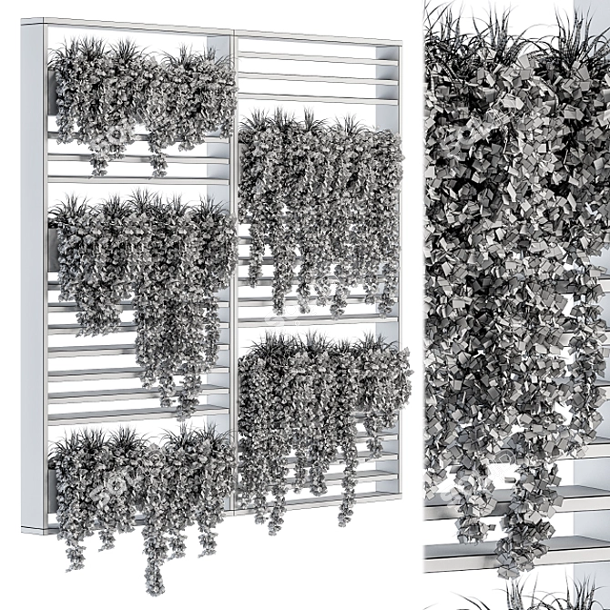 Vertical Wall Planter: Green up your space 3D model image 4
