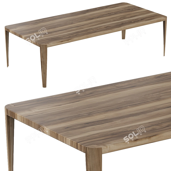 Terra Estel Modern Dining Table 3D model image 2