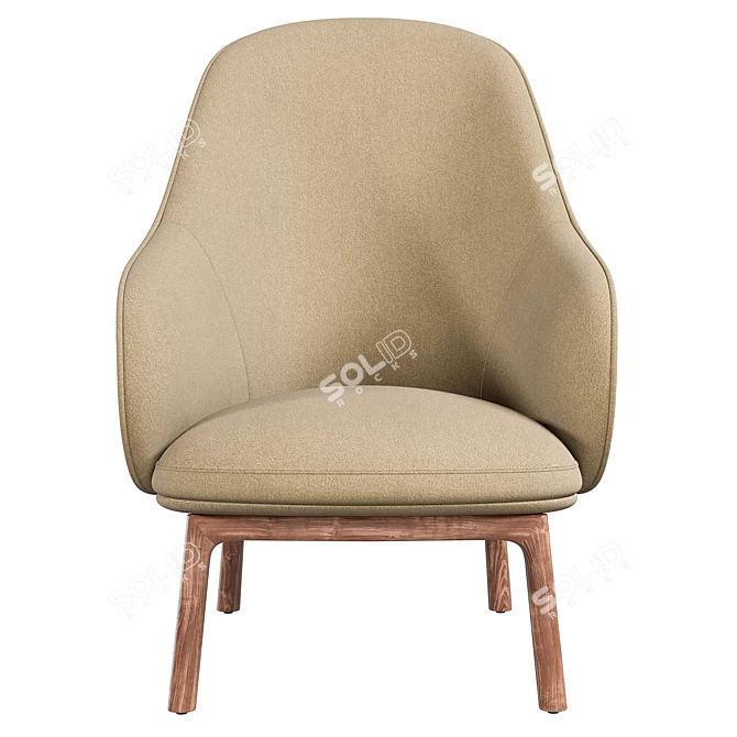 Modern Comfort Armchair: Norte 3D model image 3